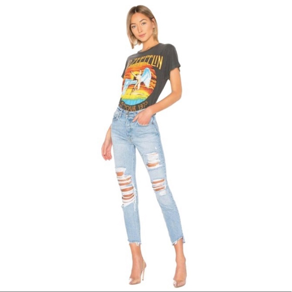 Grlfrnd Distressed Karolina High Rise Skinny Jeans